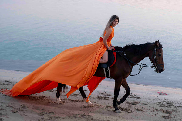 Orange Infinity Flying Dress