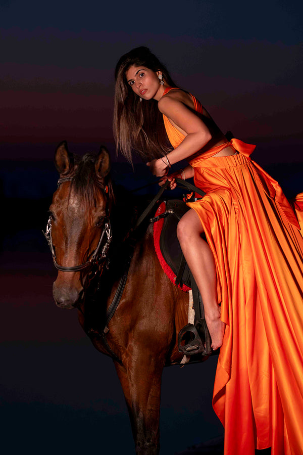 Orange Infinity Flying Dress